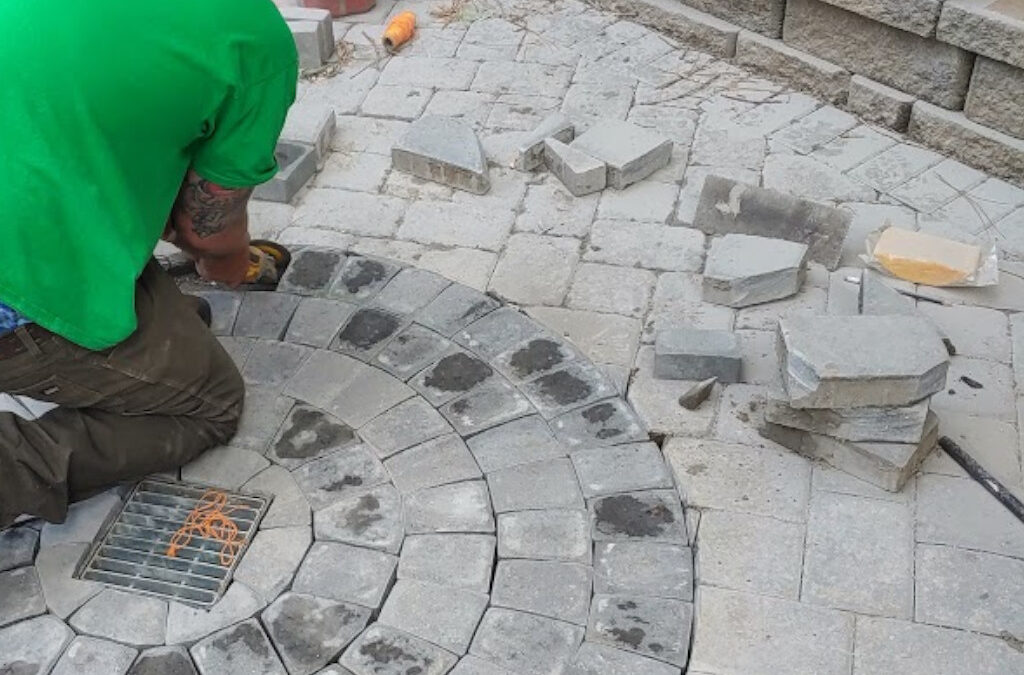 Sam installs custom patio pavers